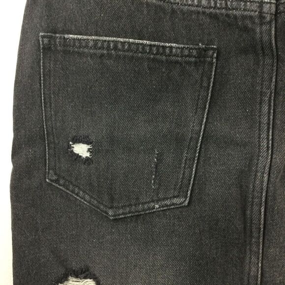 Free People (We the Free) Black‎ Distressed Denim Mini Skirt, Size 26 - Picture 8 of 10